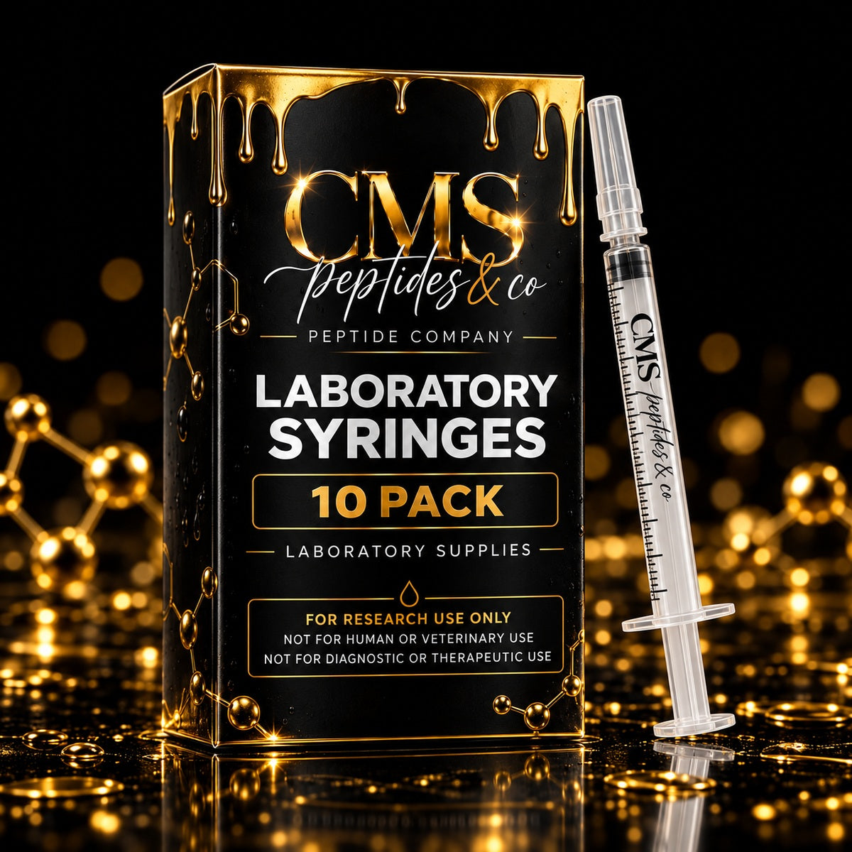 Laboratory Syringes — 10 Pack